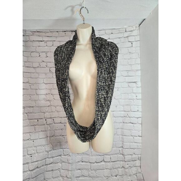 Vince Camuto Black/Silver Knit Infinity Scarf - Picture 2 of 5